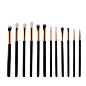 12 Rose Gold Eye Makeup Brush Universal Modeling Daily Makeup Brush Set Soft Fur Eye Shadow Brush