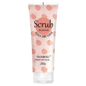 Hanboli Peach Body Scrub Cream Hydrating Moisturizing Tender And Smooth